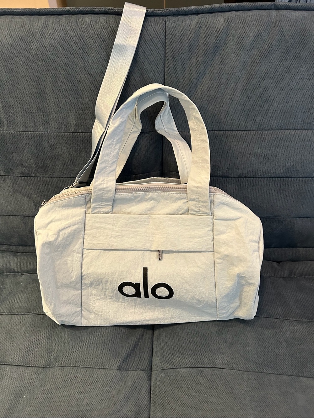 ALO Yoga White Travel Tote with Front Pocket